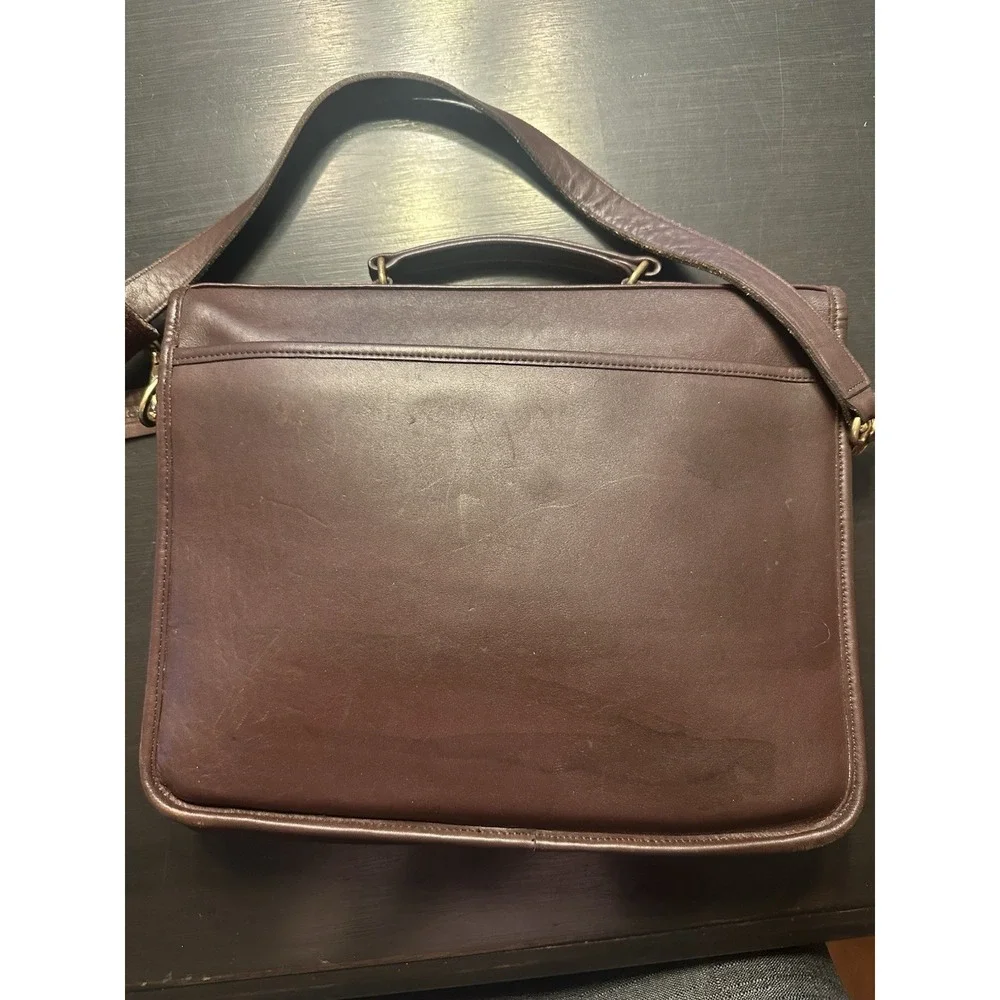 COACH Vintage Colebrook Briefcase Brown Leather Messenger Bag 5181